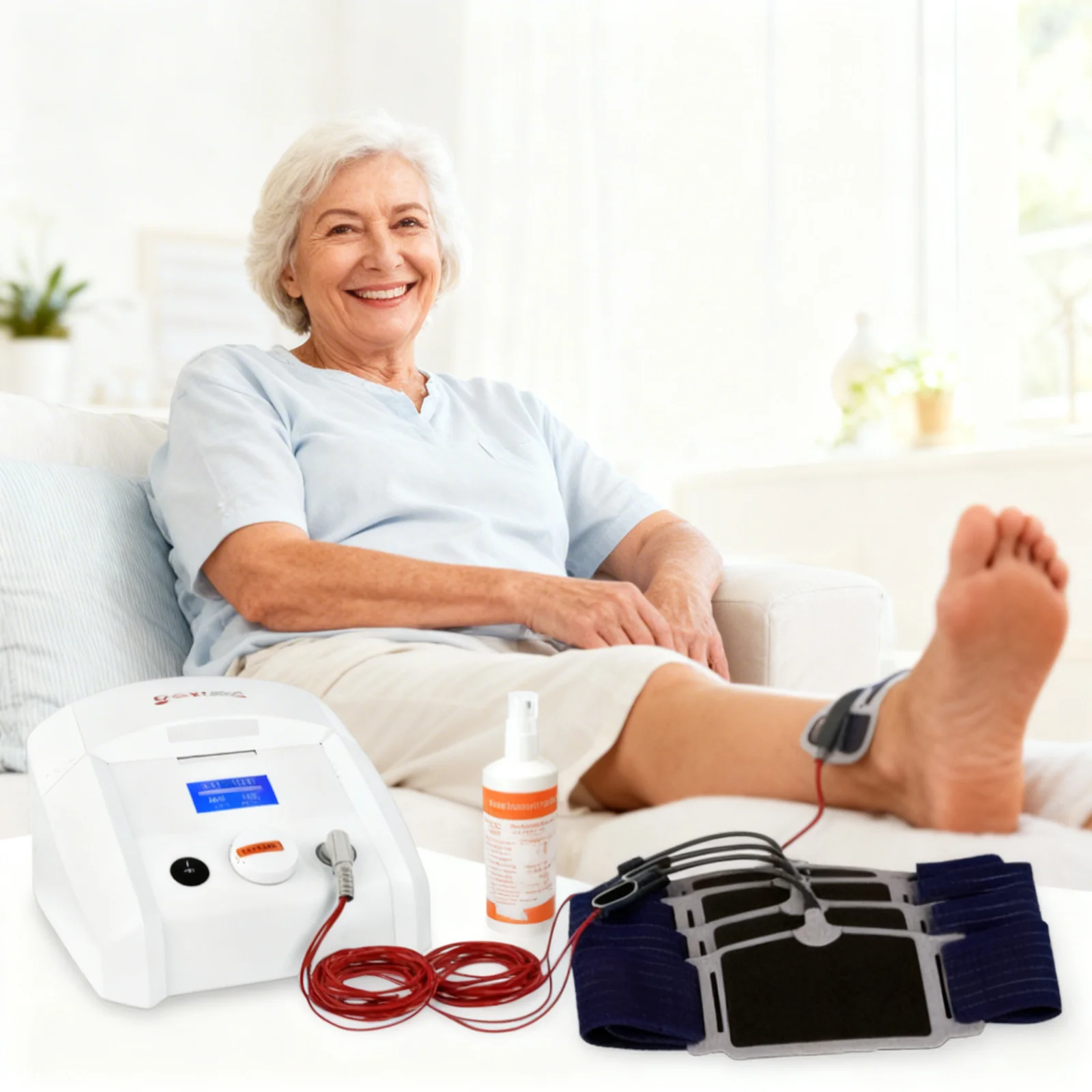 Senior entspannt laechelnd nach HiToP®-Behandlung