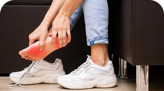 Symptome einer alkoholischen Polyneuropathie in Beinen und Füßen